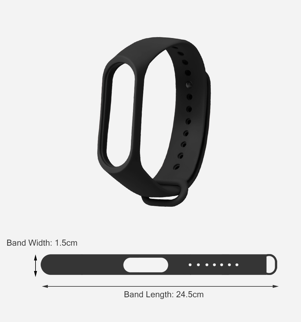 Replaceable Siliconeu00a0Wrist Strap Smart Wristband for Xiaomi Mi Band 4 /Mi Band 3