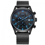 OCHSTIN 6043G Stainless Steel Mesh Quartz Sport Business Wristwatch