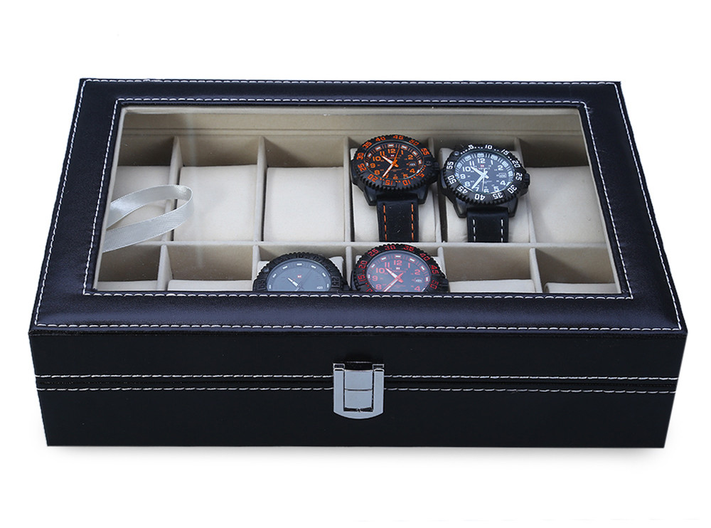 Leather Watch Box 12 Gids Jewelry Dispay Box
